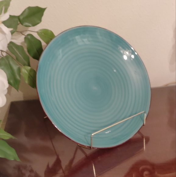 🆕Turquoise Ceramic Dinner Plates Set of 4 - Picture 9 of 15